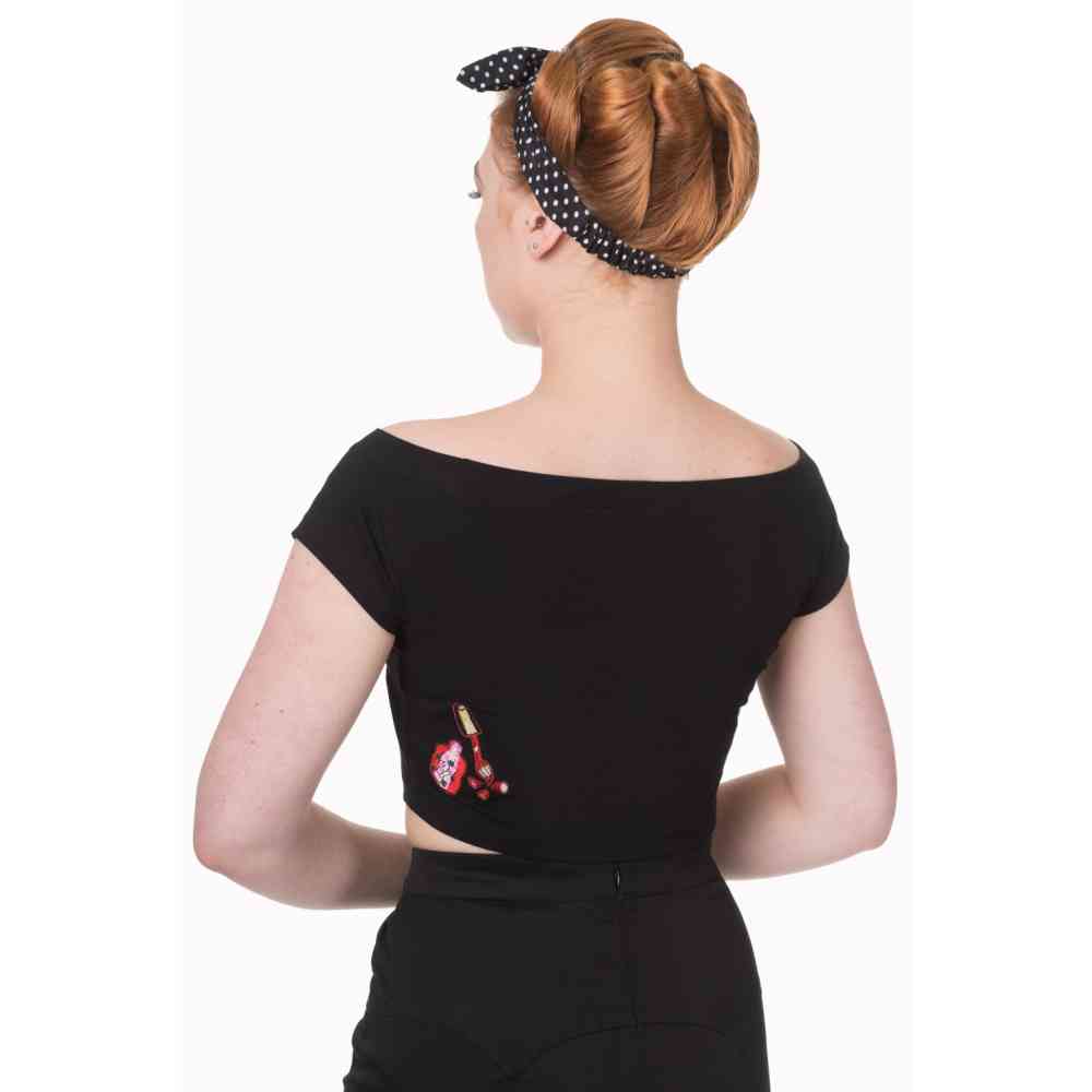 Dancing Days - NEW ROMANTICS Crop top - Noir